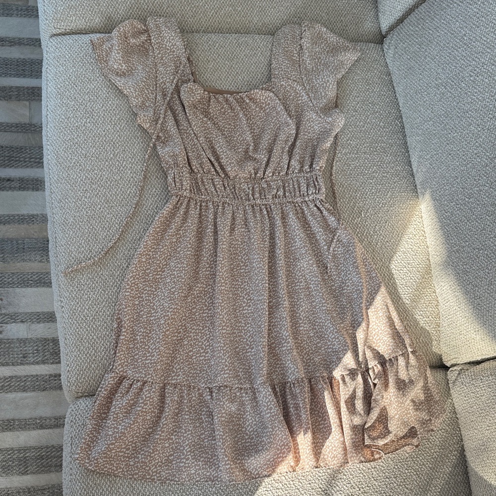 Altar'd State Beige Patterned Dress